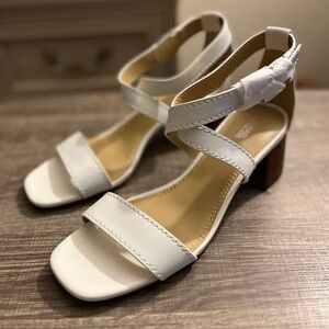 Michael Kors White Strappy Heels